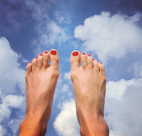 My feet, without warts these days.